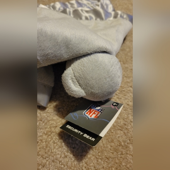 New Baby Fanatic new york jets Bear Brown Satin Baby Lovey Security Blanket New - Picture 8 of 10